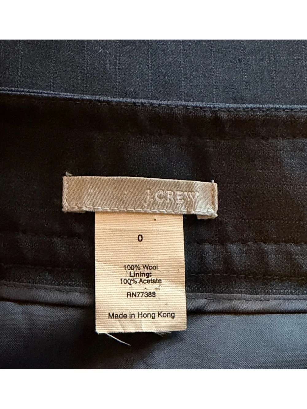 J. Crew Grey A-Line Skirt With Subtle Pinstripes Women’s Size 0